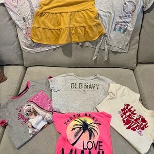 Girls Summer Bundle - 7 summer shirts all size 6-6x